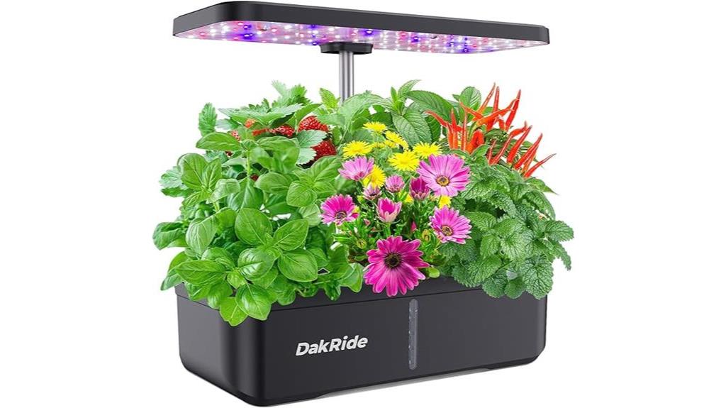 advanced hydroponics system with 12 pods and led light