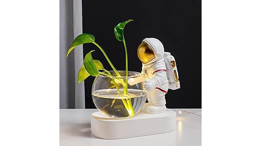 astronaut themed led planter