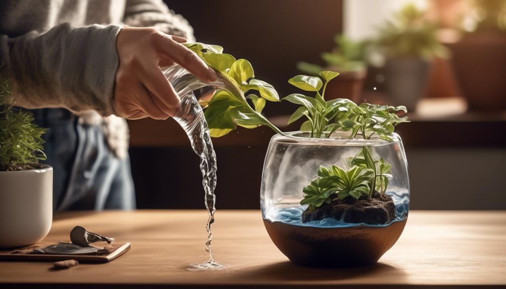 caring for self watering pots