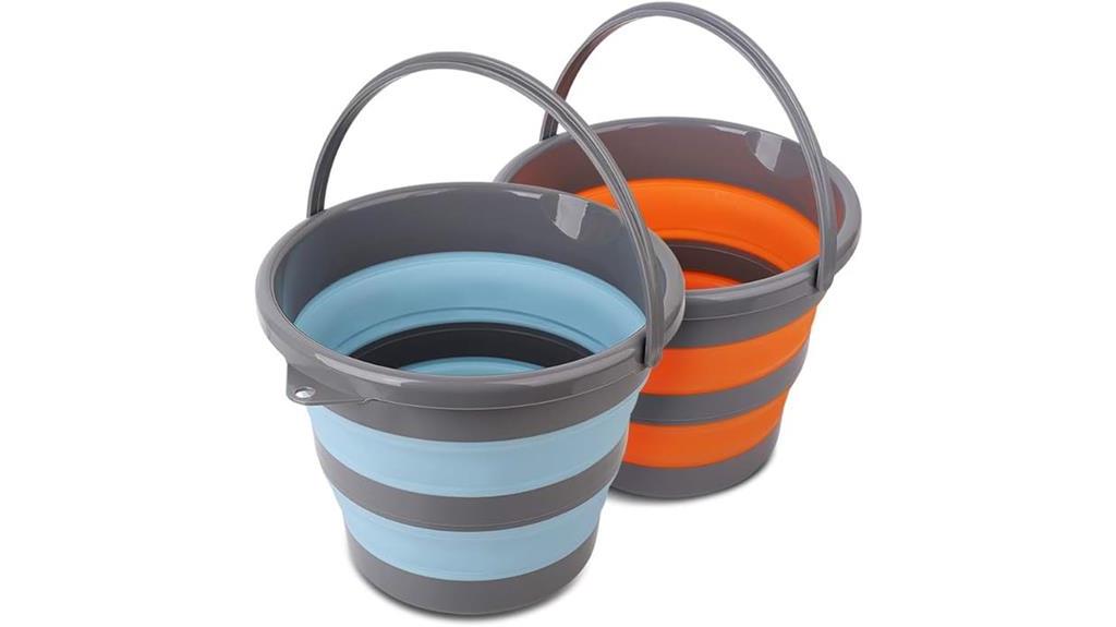 collapsible plastic buckets 2 pack