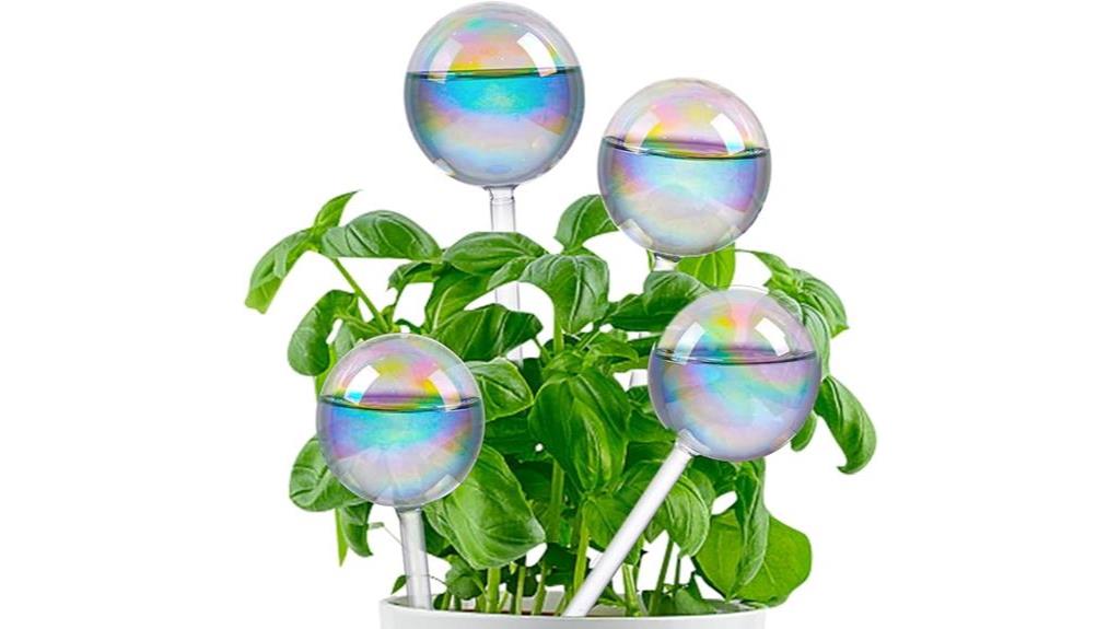 colorful glass plant watering