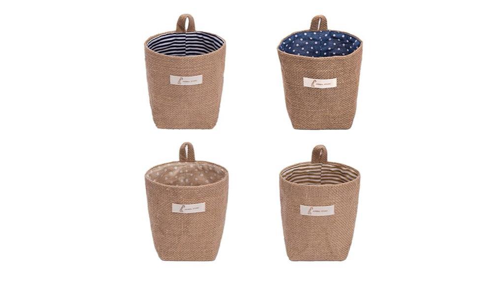 colorful wall hanging storage bags