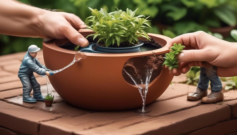 efficient self watering plant system