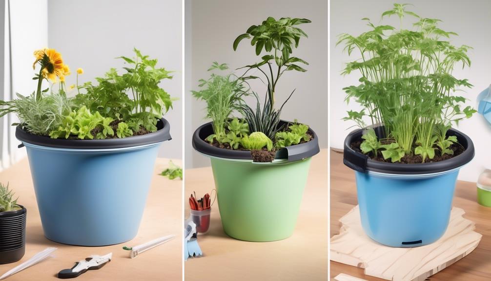 efficient self watering plant system