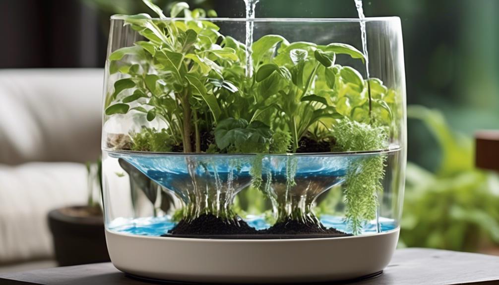 efficient watering with self watering pots