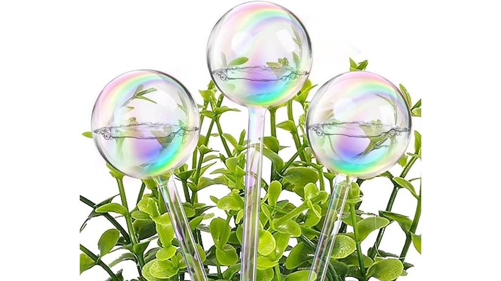glass rainbow watering globes