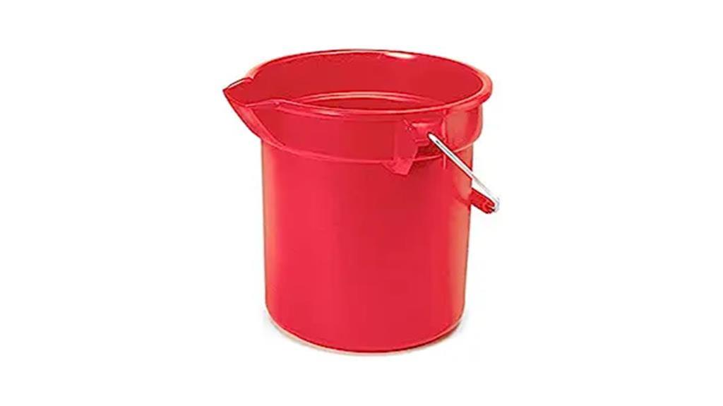 heavy duty red round bucket