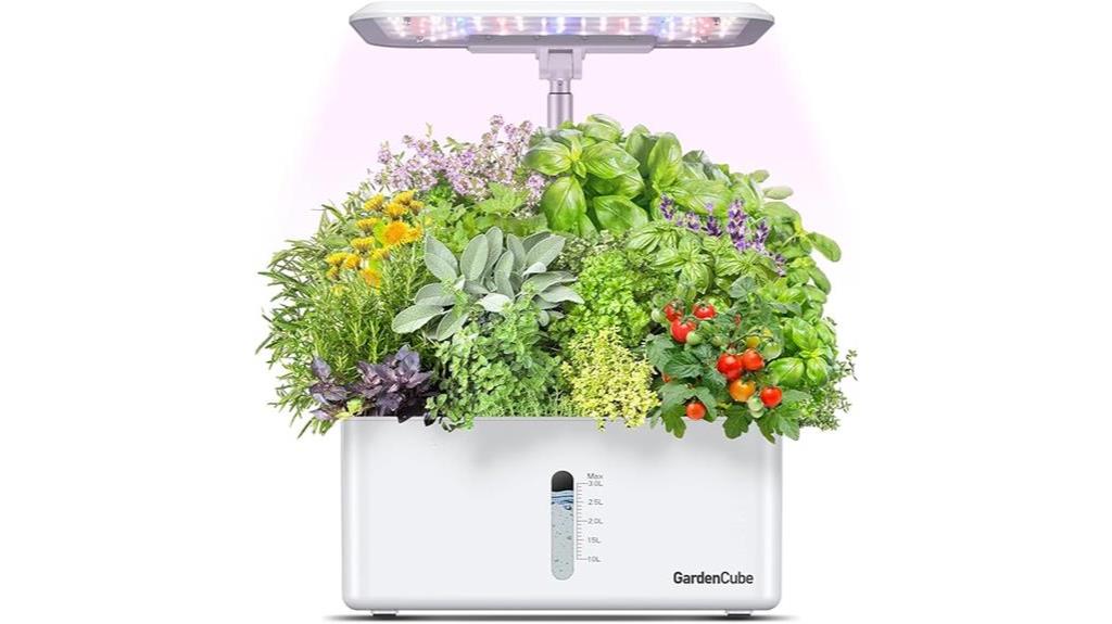 hydroponic garden with grow light