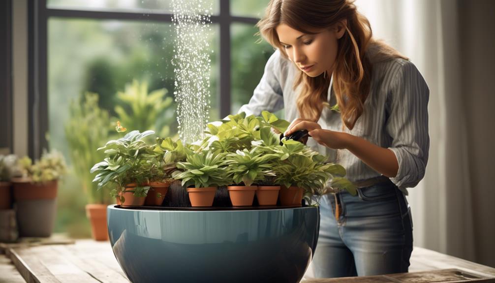 keeping self watering pots healthy