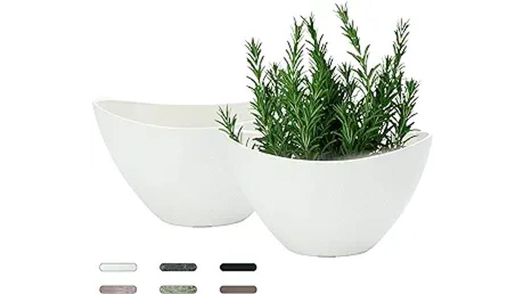 ladovita white plant pots
