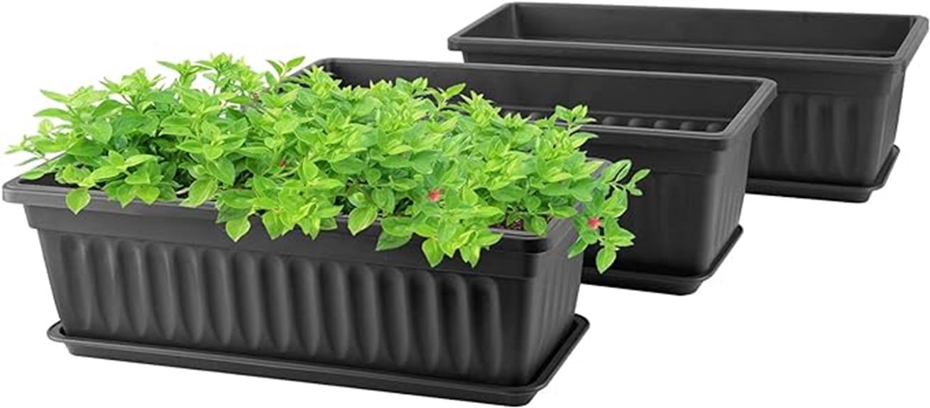 large black planters for indoor plants