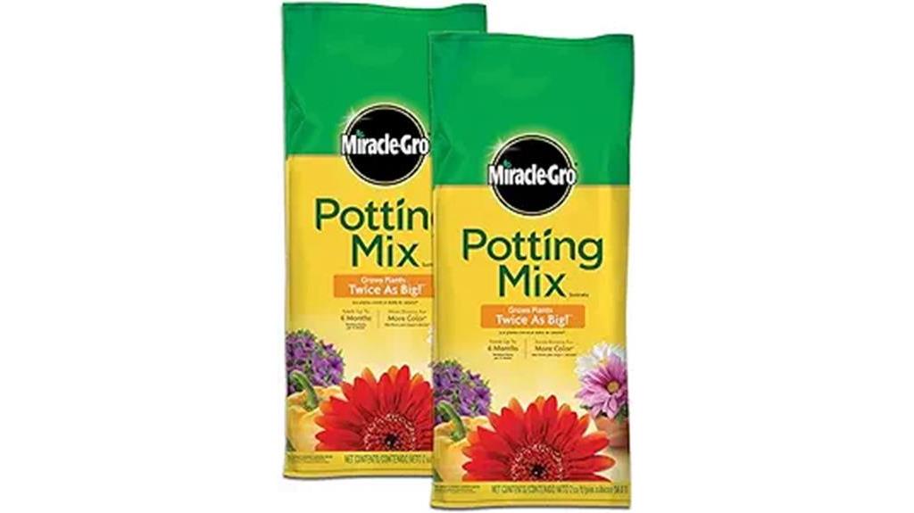 miracle gro potting mix 2 pack
