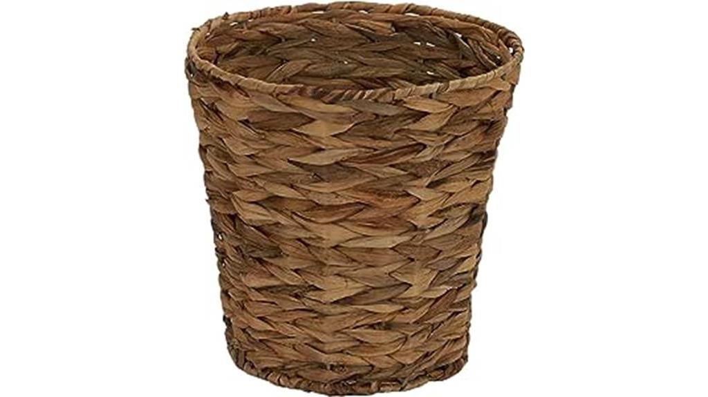 natural water hyacinth waste basket
