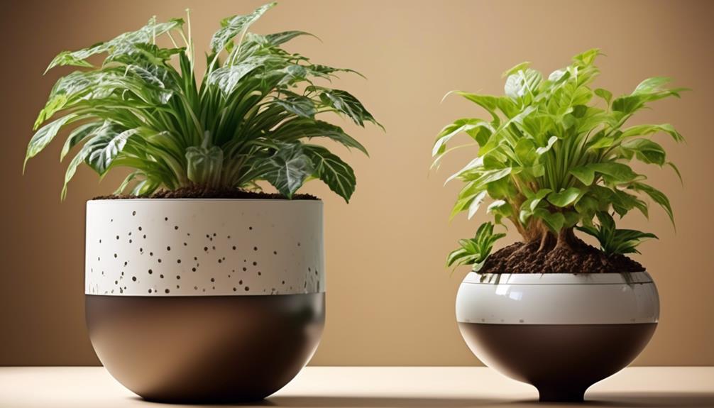 preventing overwatering with self watering pots