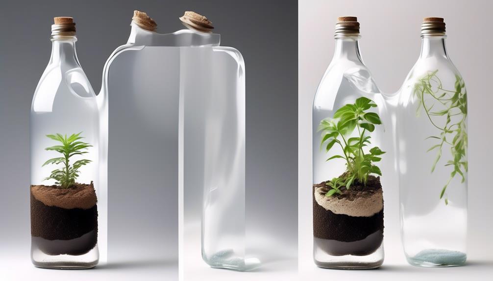 repurpose soda bottles for self watering plant pots