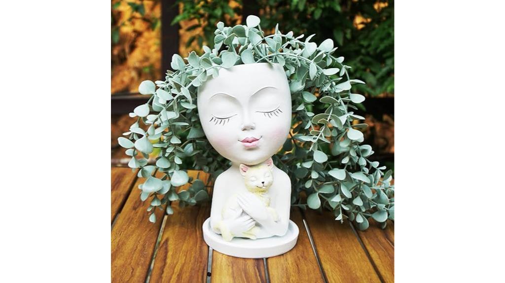 resin lady face planter