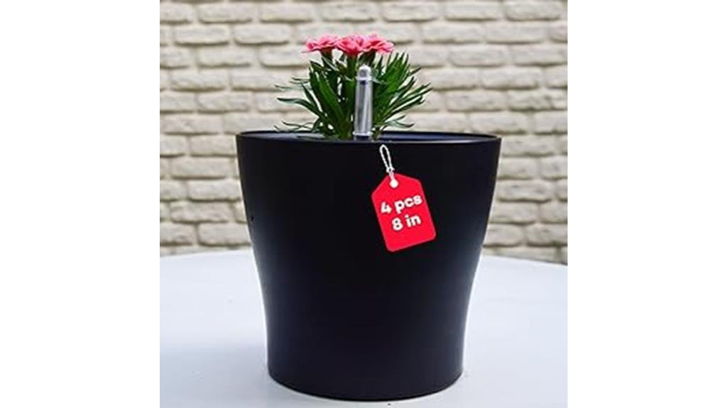 self watering flower pots with accessories