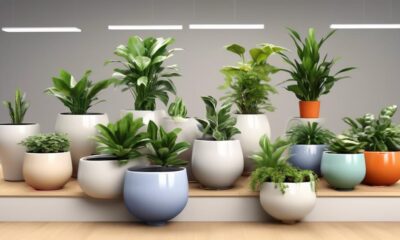 self watering indoor plant pots