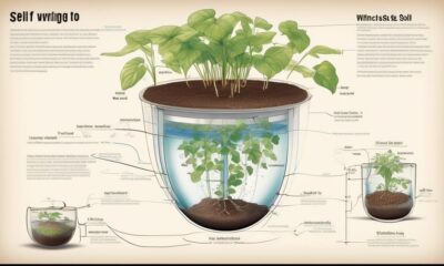 self watering plant pot mechanism
