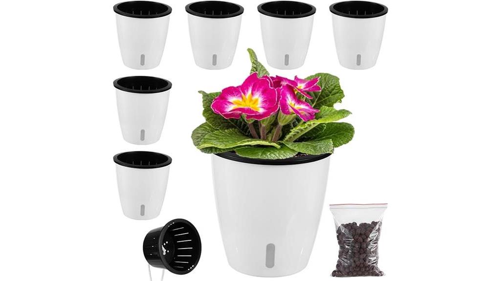 self watering plant pot with indicator