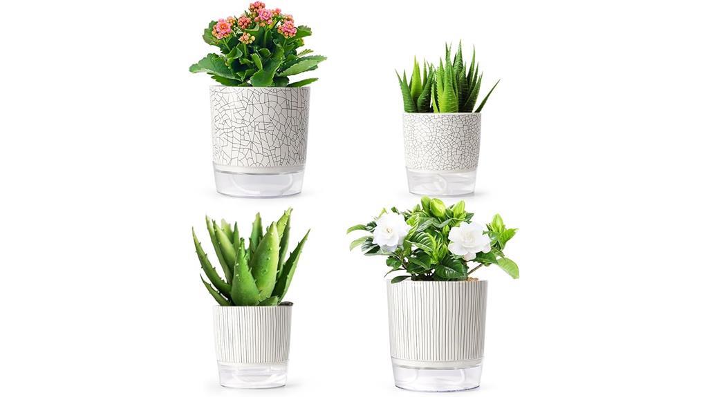 self watering plant pots 4pcs