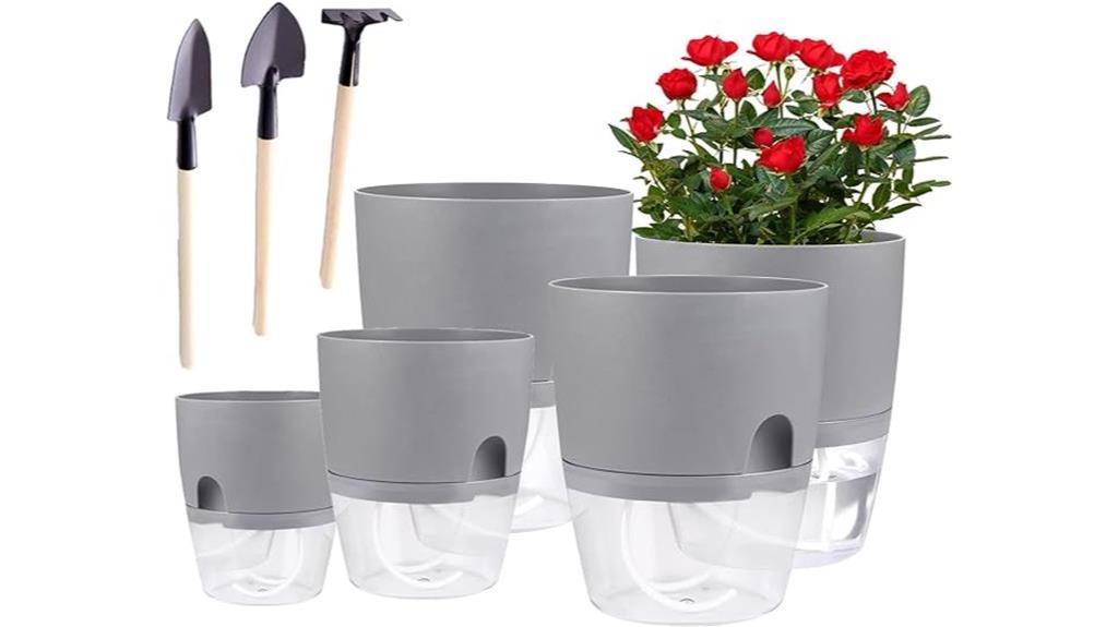 self watering planters 5 pack
