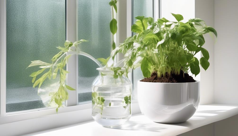 self watering pot plant care