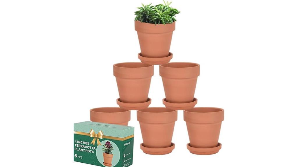 terracotta plant pots with saucer