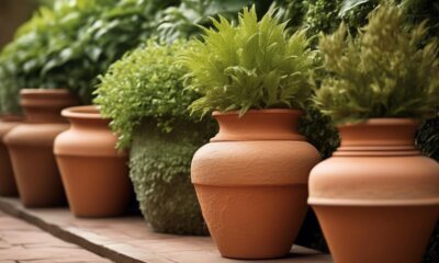 terracotta pots for plant elevation