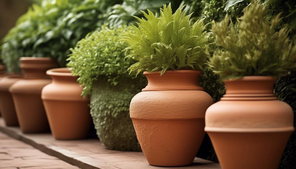 terracotta pots for plant elevation