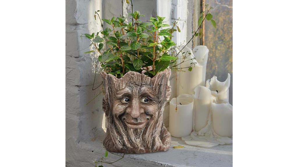 unique face shaped planter pots