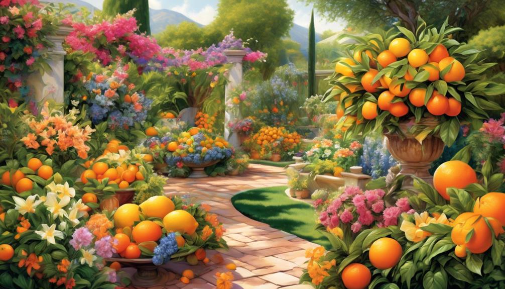 vibrant and fragrant citrus garden