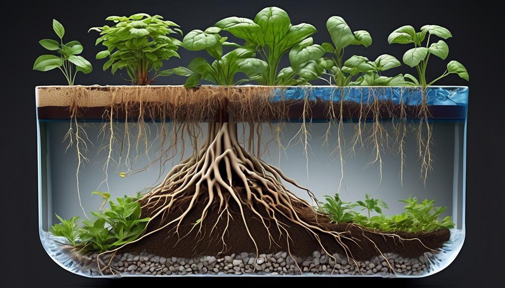 watering the plant roots