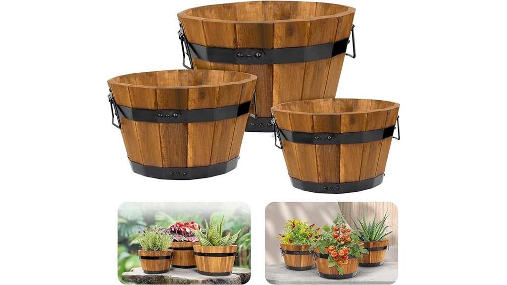 wooden flower boxes for outdoors