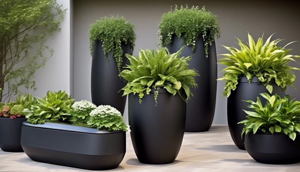 choosing self watering planters outdoors