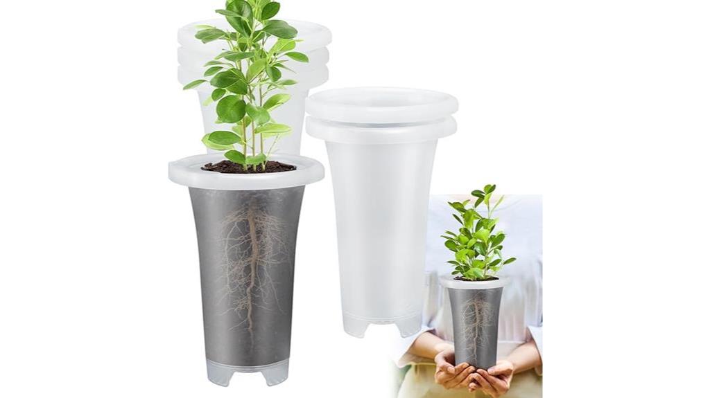 clear thick stable tall tree pots
