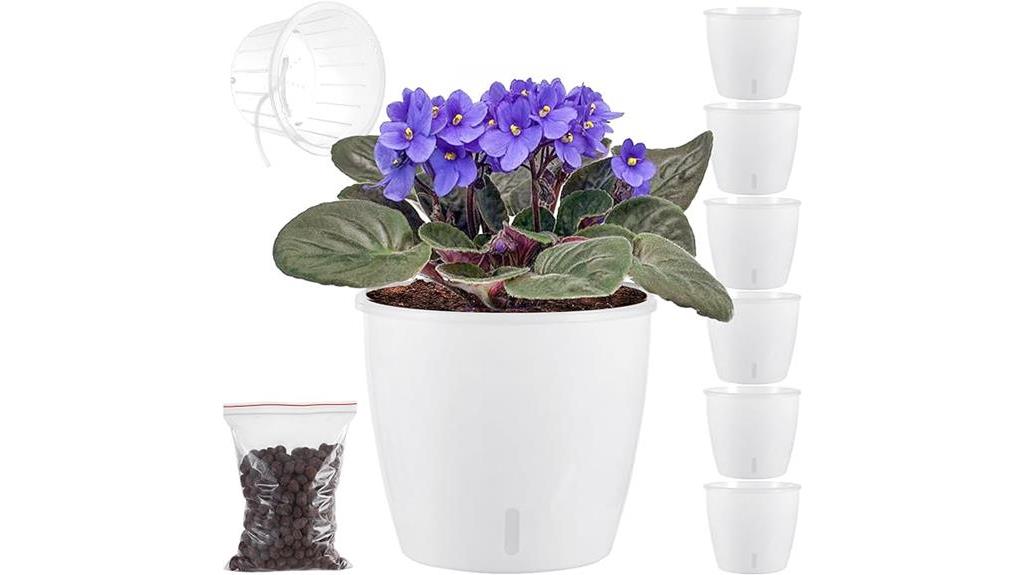 convenient self watering pots for indoor plants