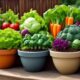 effortless vegetable growth with self watering pots