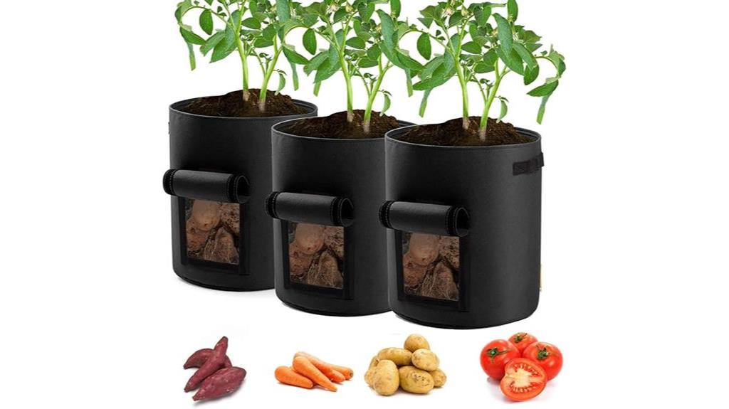 potato planter bags with flap and handles