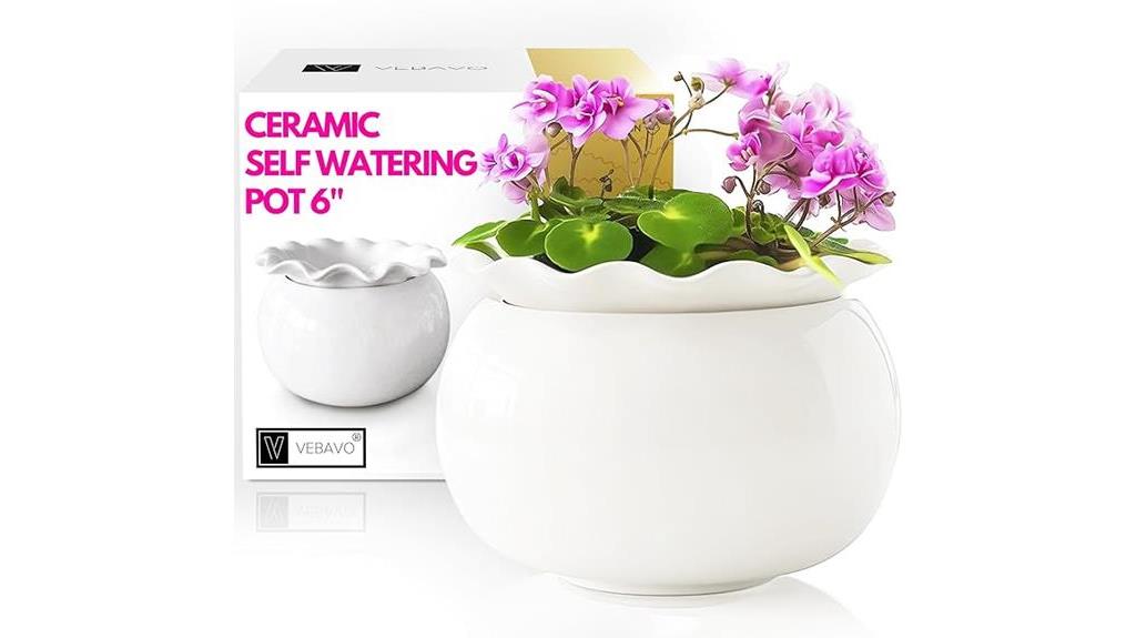 self watering ceramic pots