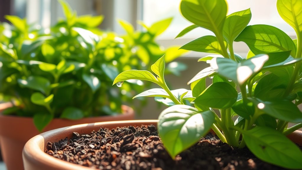 indoor plants thrive coffee