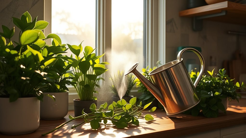 morning hydration promotes plant health