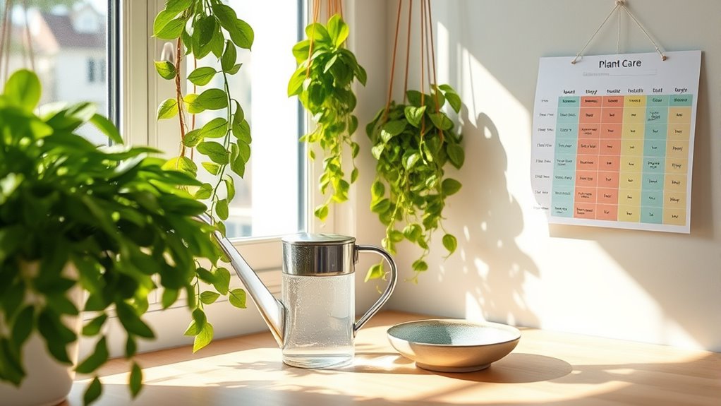 plant care routine organization