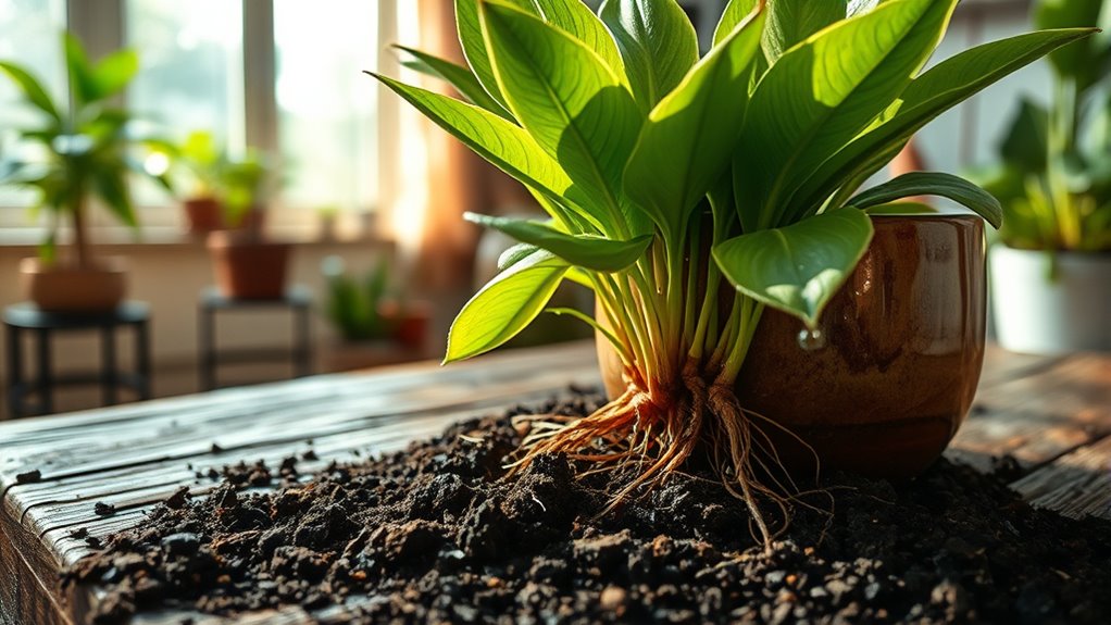 post repotting plant care