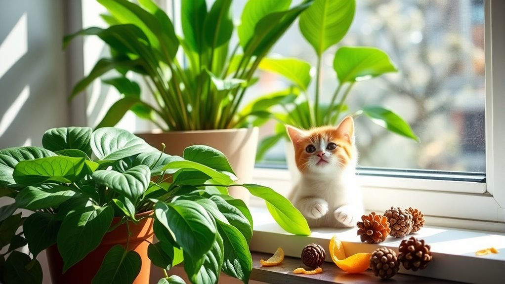 prevent cats from plants