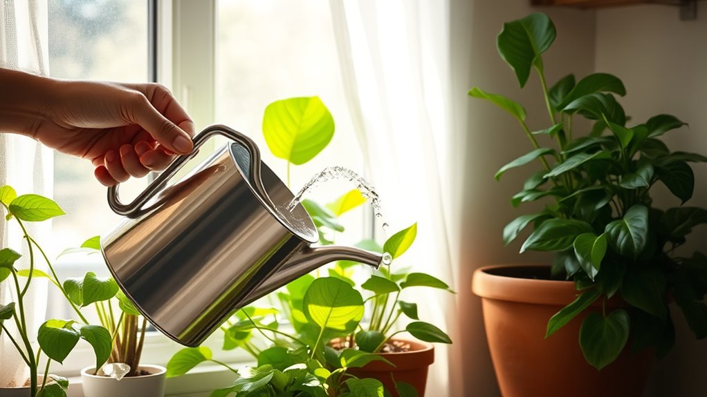 proper indoor plant watering