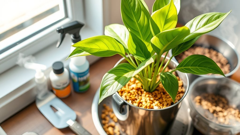repotting soil sterilization techniques