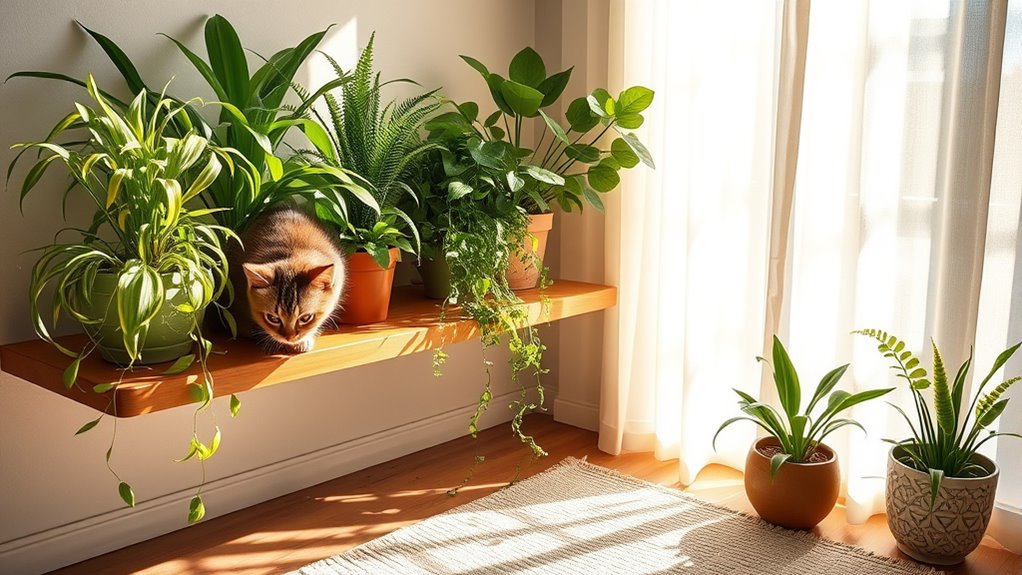 safe plant positioning for cats