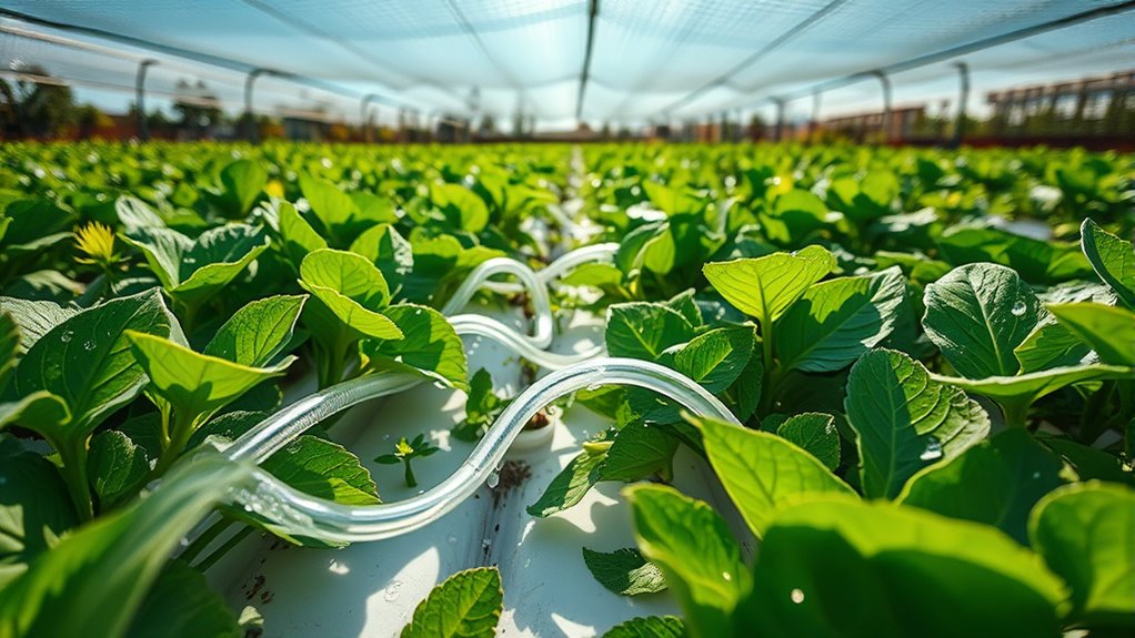 controlling evaporation in outdoor hydroponics