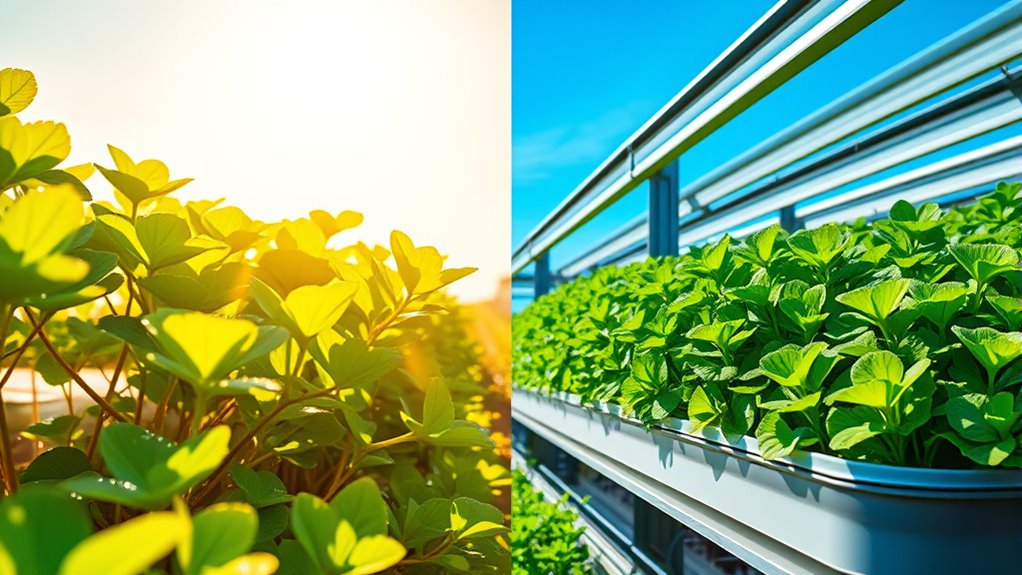 summer hydroponic environment comparison